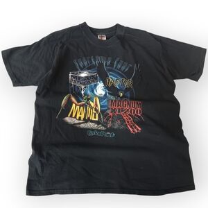 Vintage Fruit of the Loom Cedar Point Fearsome Four Heavy Cotton Black T-Shirt